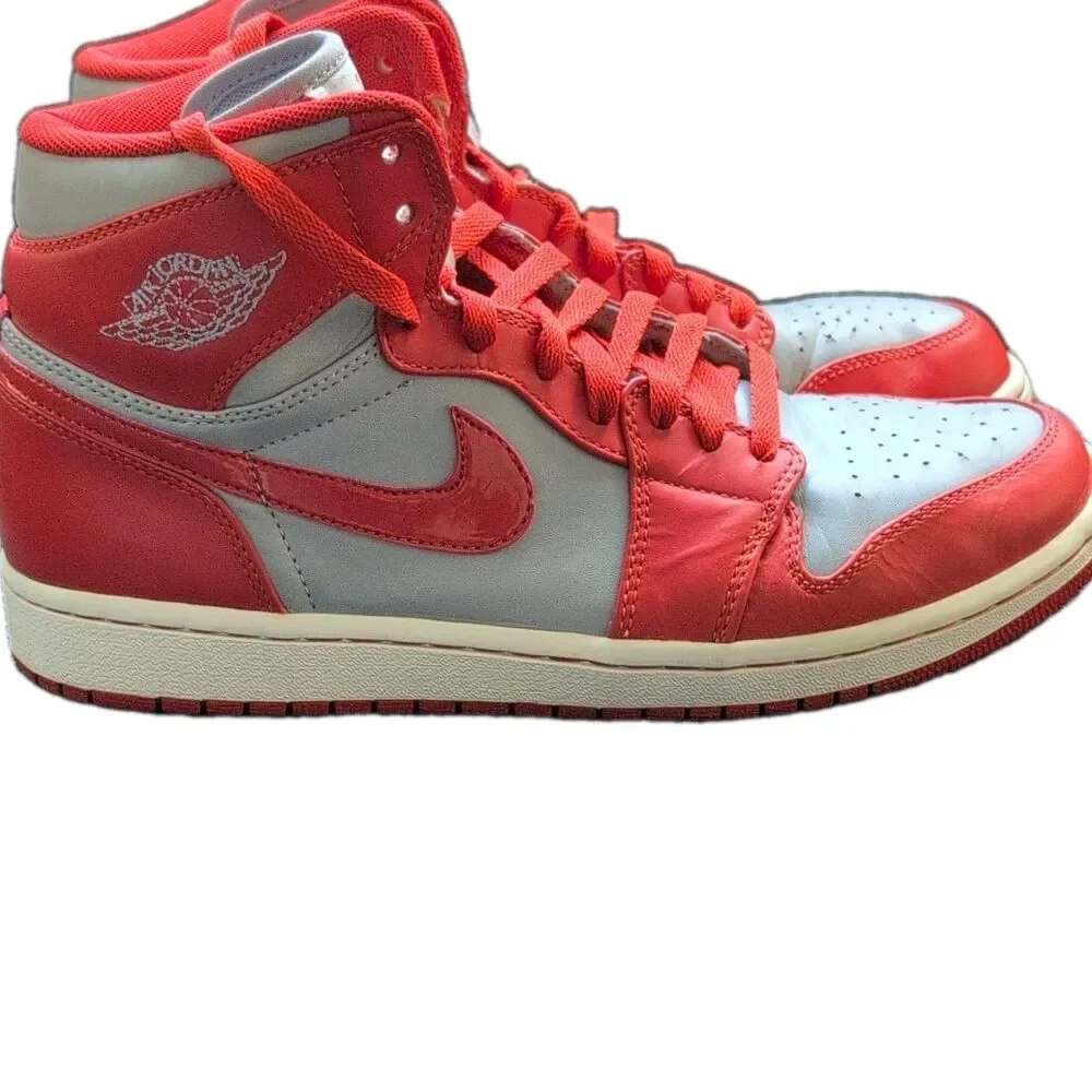 Jordan 1 OG Nevada Orange Grey Solid High Top Athletic Shoe Men 10 2010